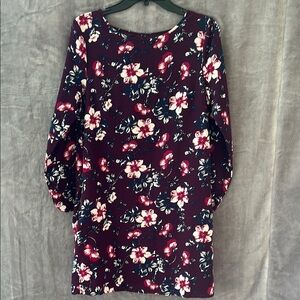 GAP Floral Long Sleeve Sheath Dress Small